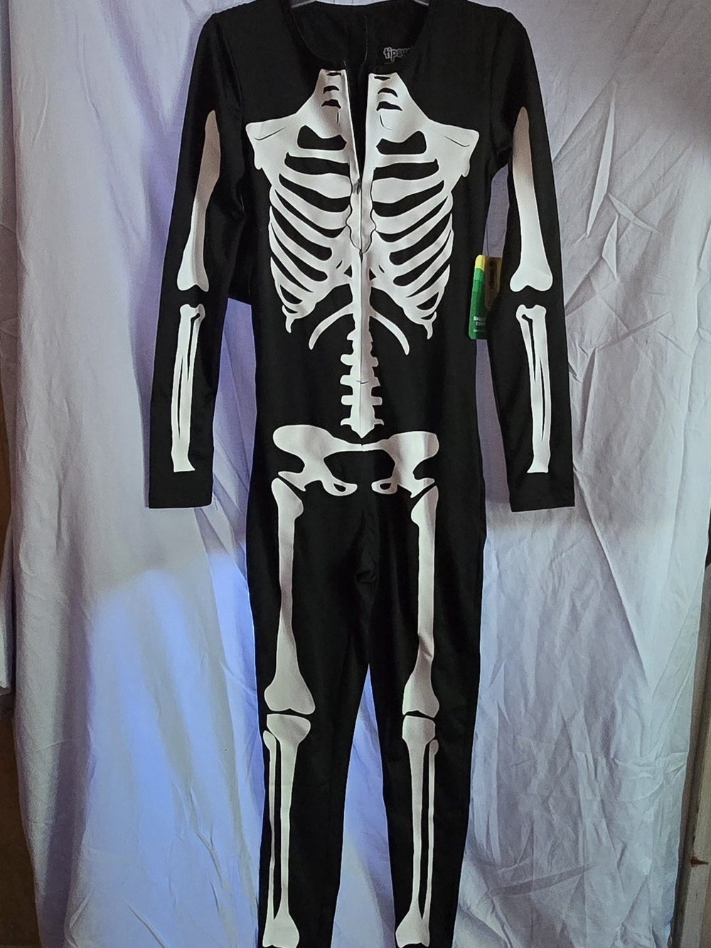 Tipsy Elves Black and White Skeleton One-Piece Jumpsuit